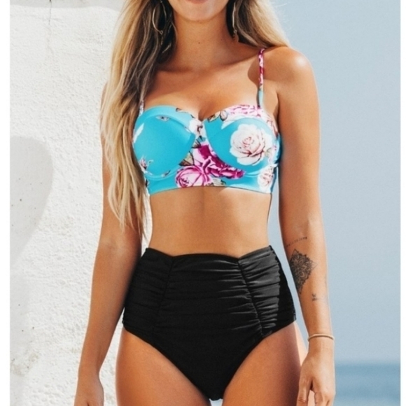 Floral High Waisted Bikini - Picture 3 of 3